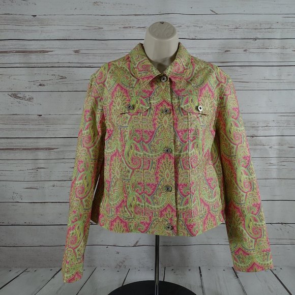 Classiques Entier Paisley Denim Jean Jacket - Picture 1 of 11